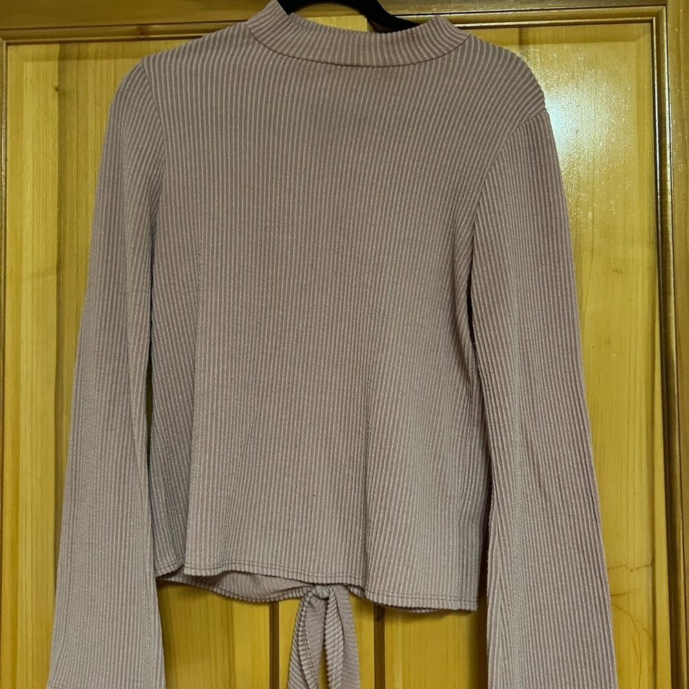 Willow Ribbed Knit Blouse - Taupe